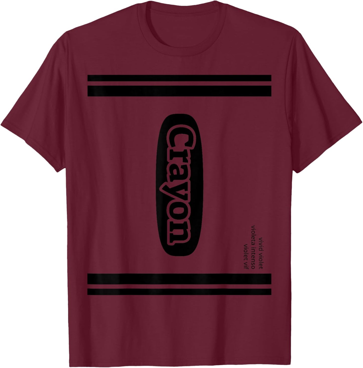 J. Walker Crayon Vivid Violet Group Costume , Small, Purple T-Shirt - T-Shirt | Maroon