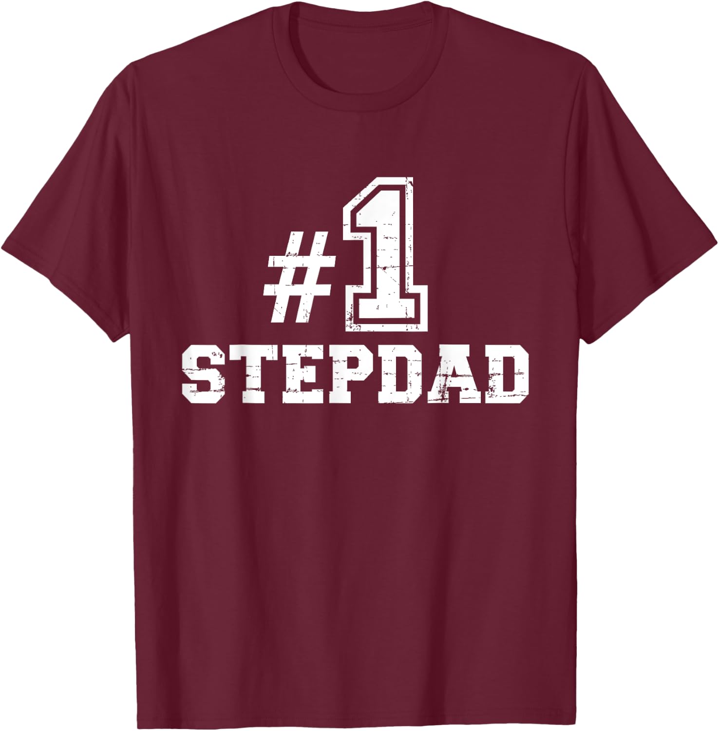 Number one No. 1 stepdad T-Shirt - T-Shirt | Maroon