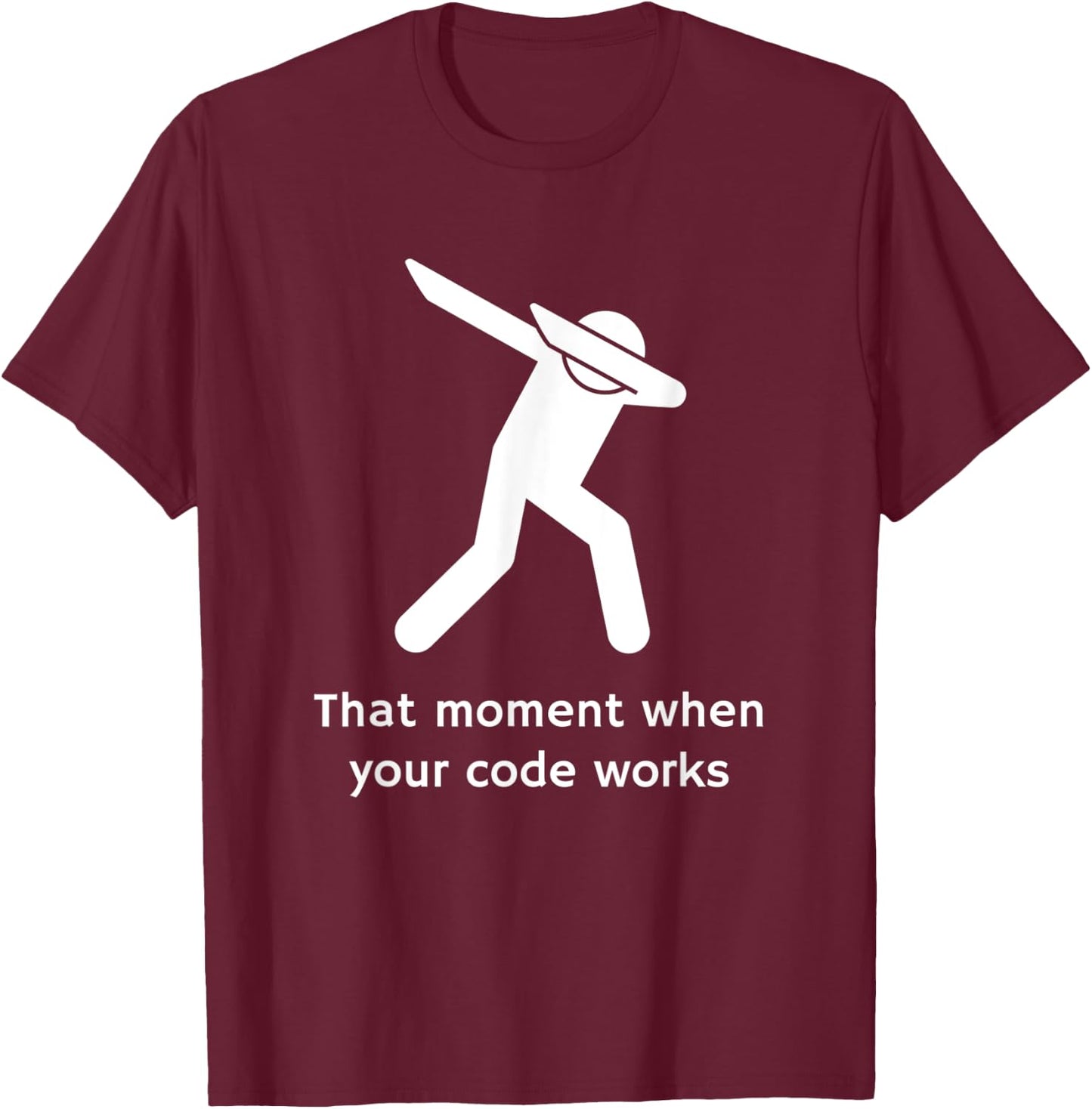 Funny Programming Coding for Programmers Dabbing T-Shirt - T-Shirt | Maroon