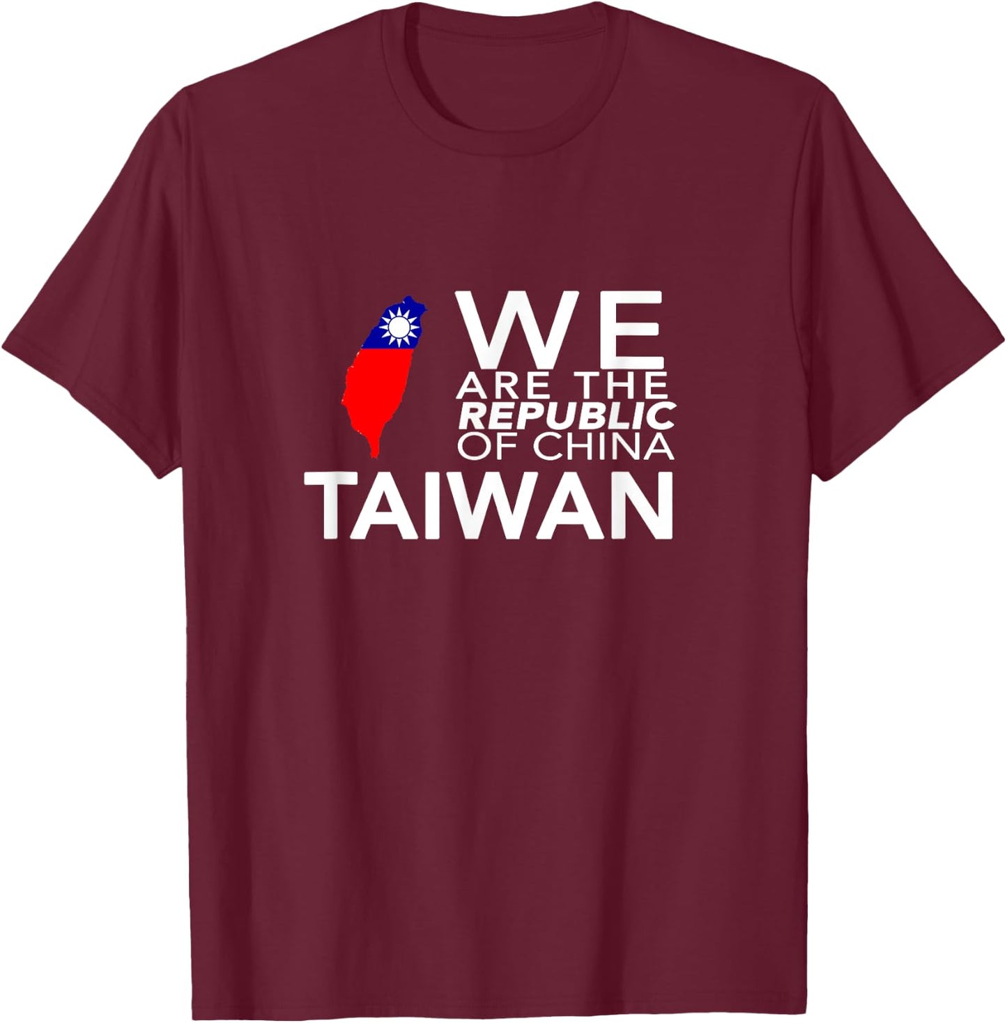 I Love Taiwan Flag Taiwanese Taiwan Pride ROC Taipei T-Shirt - T-Shirt | Maroon