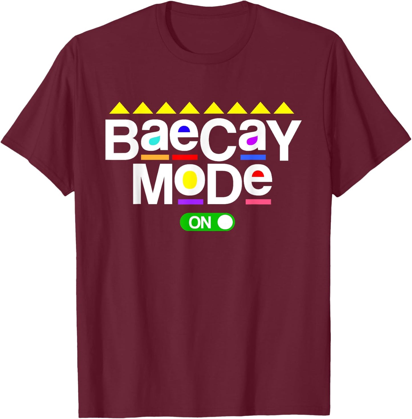 Baecay Mode Vacation Boyfriend Girlfriend 80's 90's T-Shirt - T-Shirt | Maroon
