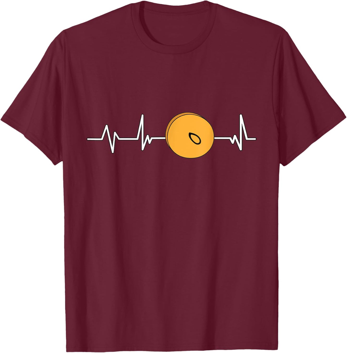 Cymbals Heartbeat EKG Gift Cymbals T-Shirt - T-Shirt | Maroon