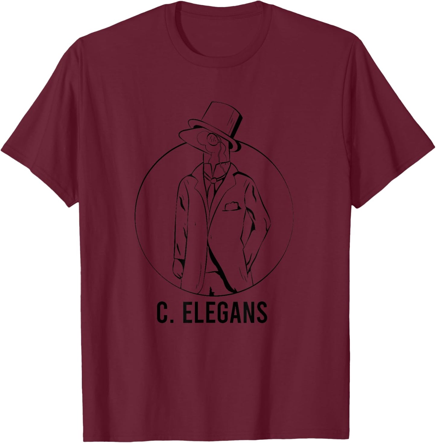 C Elegans Caenorhabditis Nematode Biology Bacteria Biologist T-Shirt - T-Shirt | Maroon