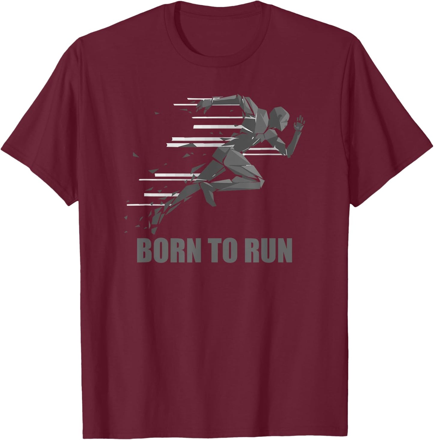 Born To Run Runner Running Gift T-Shirt - T-Shirt | Maroon