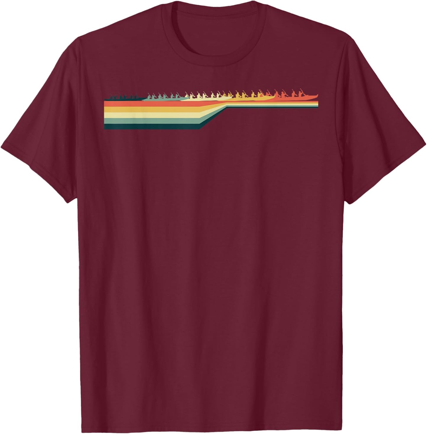 OUTRIGGER CANOEING Funny Gift Vintage Retro T-Shirt - T-Shirt | Maroon