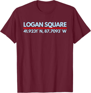 Logan Square Chicago IL Fans T-Shirt - T-Shirt | Maroon