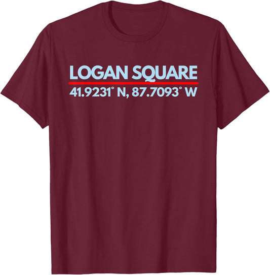Logan Square Chicago IL Fans T-Shirt - T-Shirt | Maroon