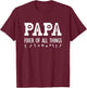 Papa Fixer of All Things, Funny Papa Fathers Day Gift T-Shirt - T-Shirt | Maroon