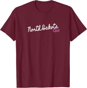 North Dakota Girl Apparel & Kids North Dakota T-Shirt - T-Shirt | Maroon
