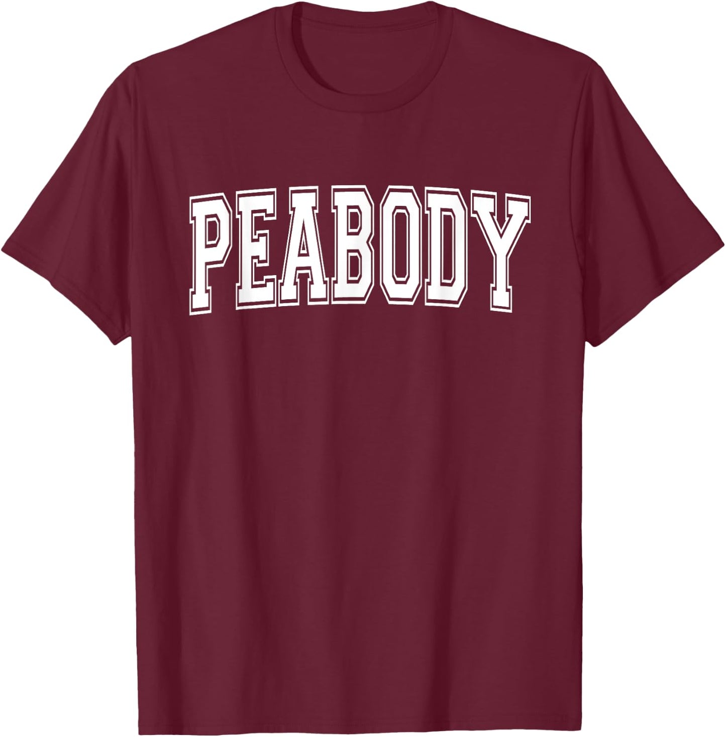 PEABODY MA MASSACHUSETTS USA Vintage Sports Varsity Style T-Shirt - T-Shirt | Maroon