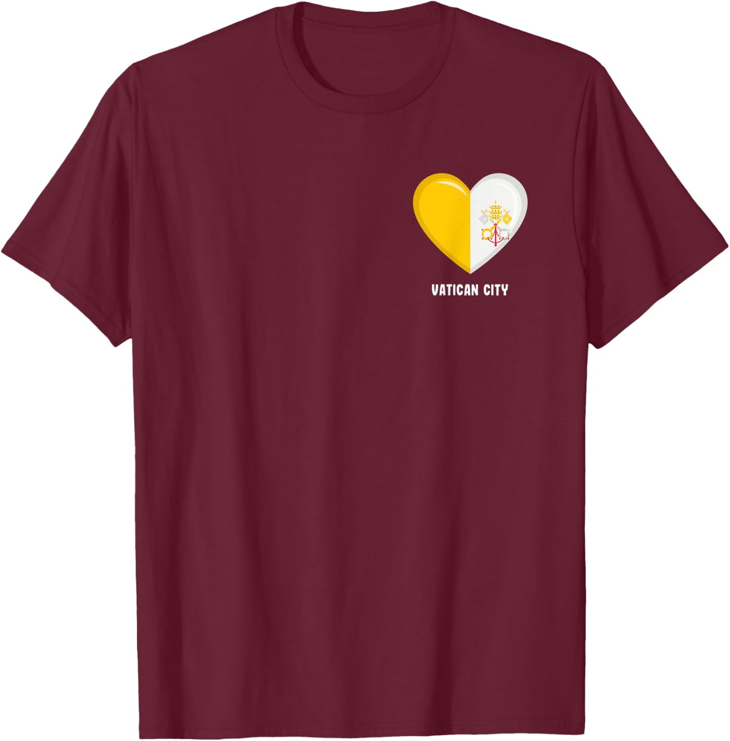 Vatican City Flag Shirt | Citizen of the Holy See T-Shirt - T-Shirt | Maroon