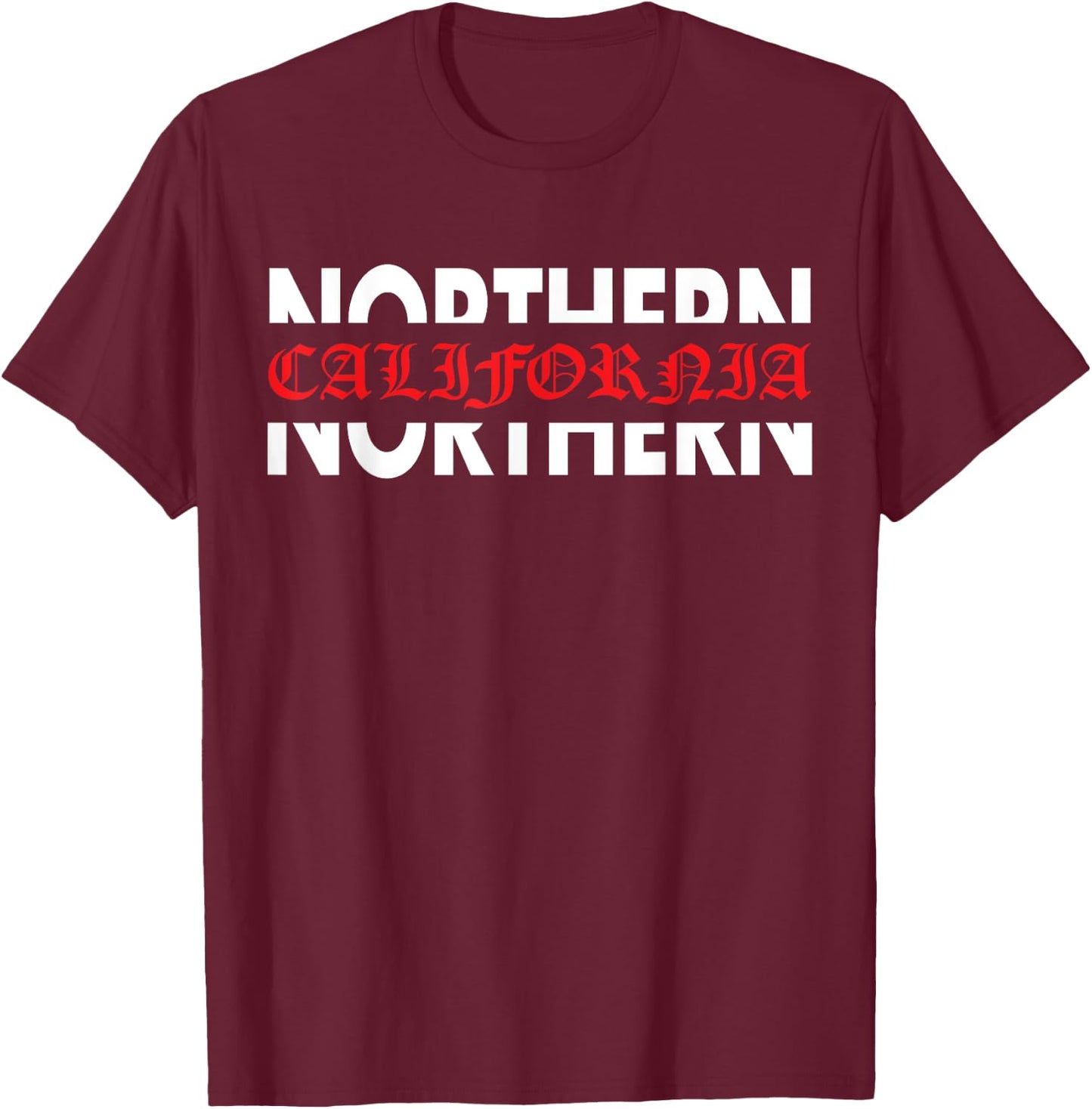 Nor Cal Northern California Pride T-Shirt - T-Shirt | Maroon