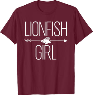 Lionfish Girl Gift Zebrafish Marine Lover T-Shirt - T-Shirt | Maroon