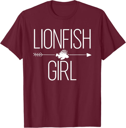 Lionfish Girl Gift Zebrafish Marine Lover T-Shirt - T-Shirt | Maroon