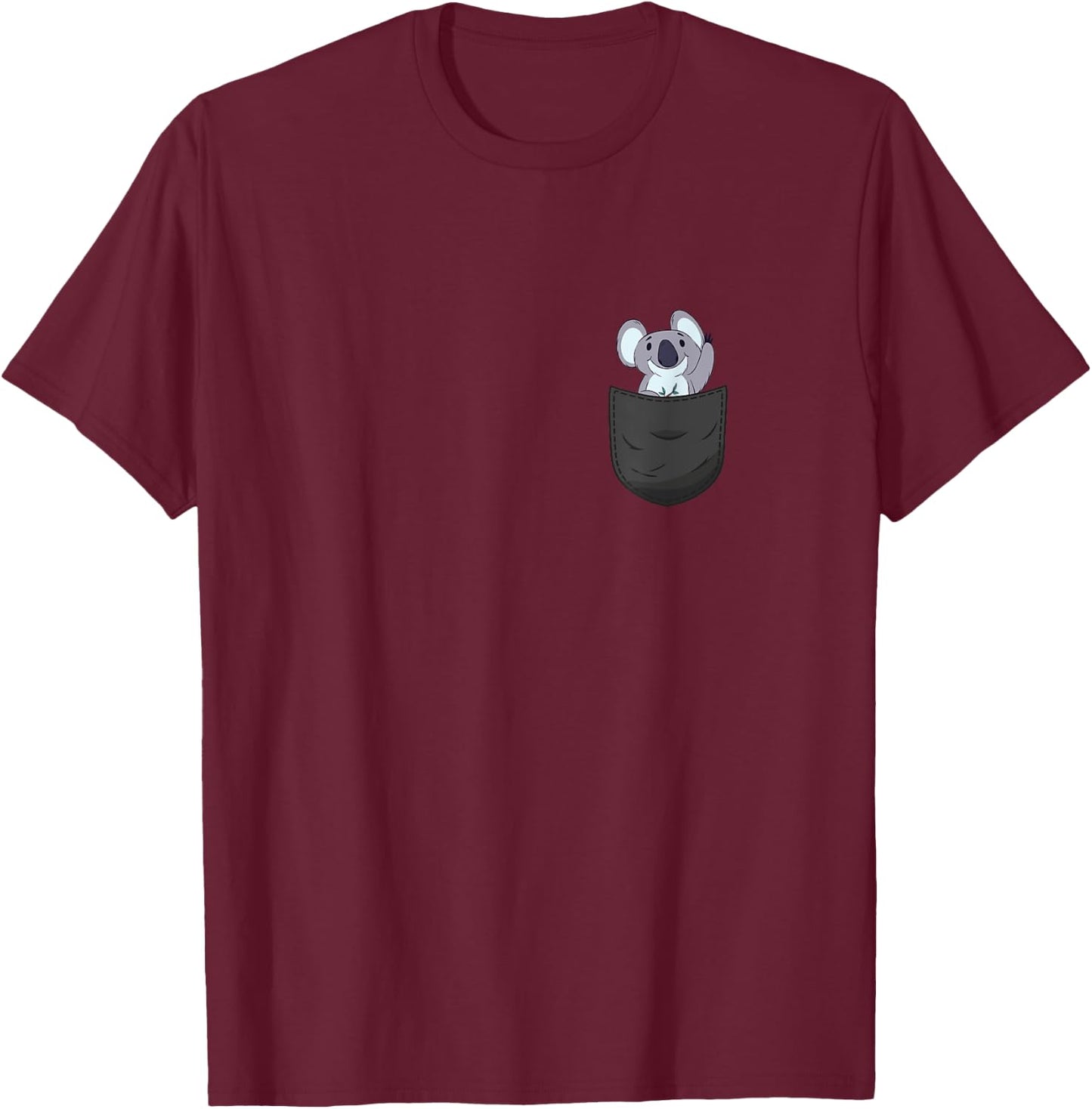 Koala Pocket T-Shirt - T-Shirt | Maroon