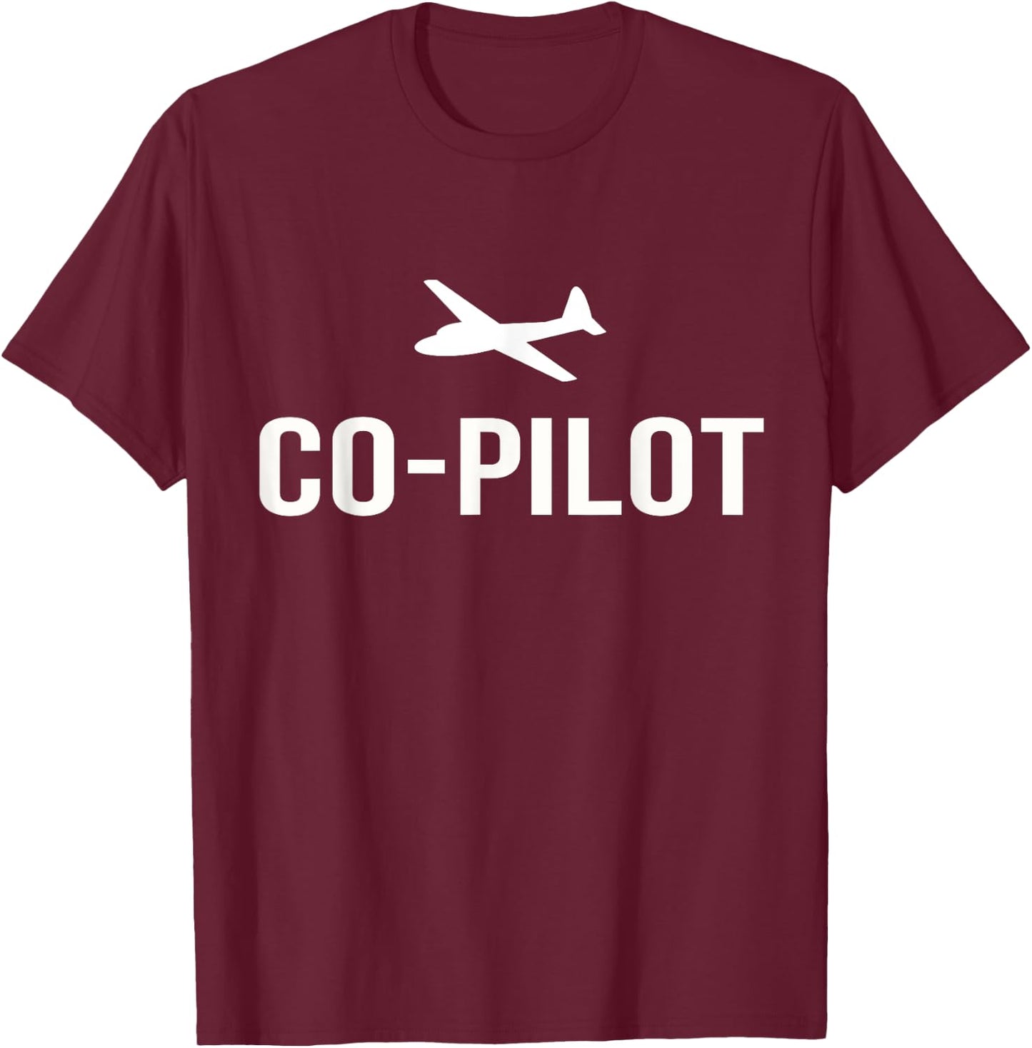 Airshow Helicopter Airplane CoPilot T-Shirt - T-Shirt | Maroon