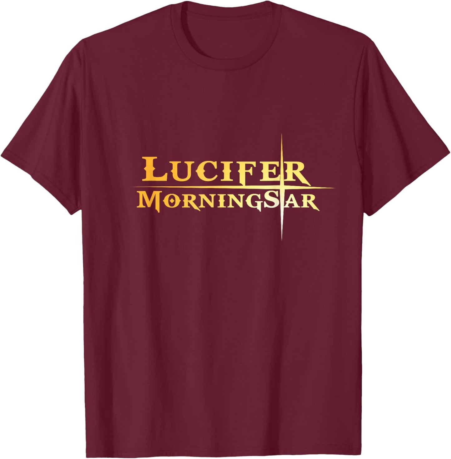 Lucifer Morningstar in a Morning Star Funny Devil Humor Joke T-Shirt - T-Shirt | Maroon