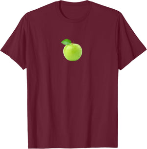 Apple Brat Green Meme Trend Gen Z T-Shirt - T-Shirt | Maroon