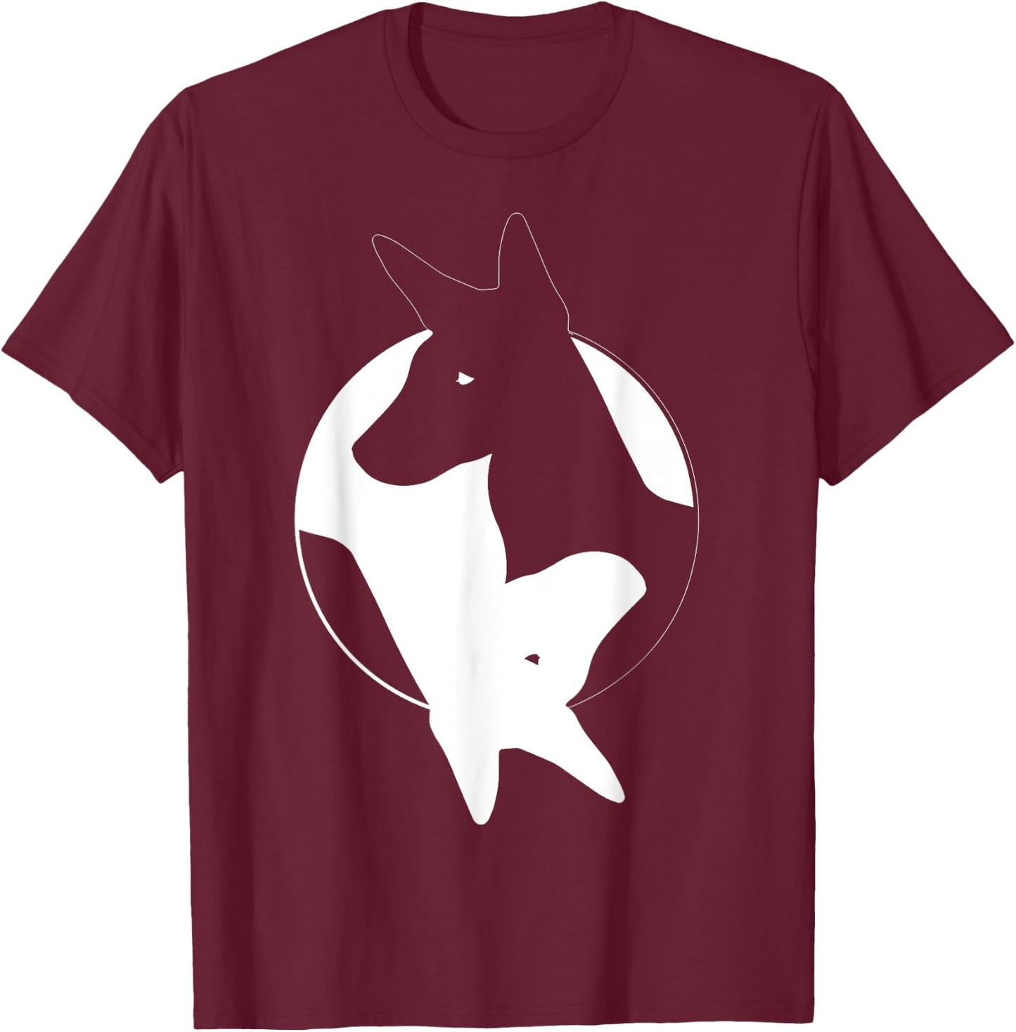 Yin Yang Xolo Funny Xoloitzcuintli Symbol Zen Meditation T-Shirt - T-Shirt | Maroon