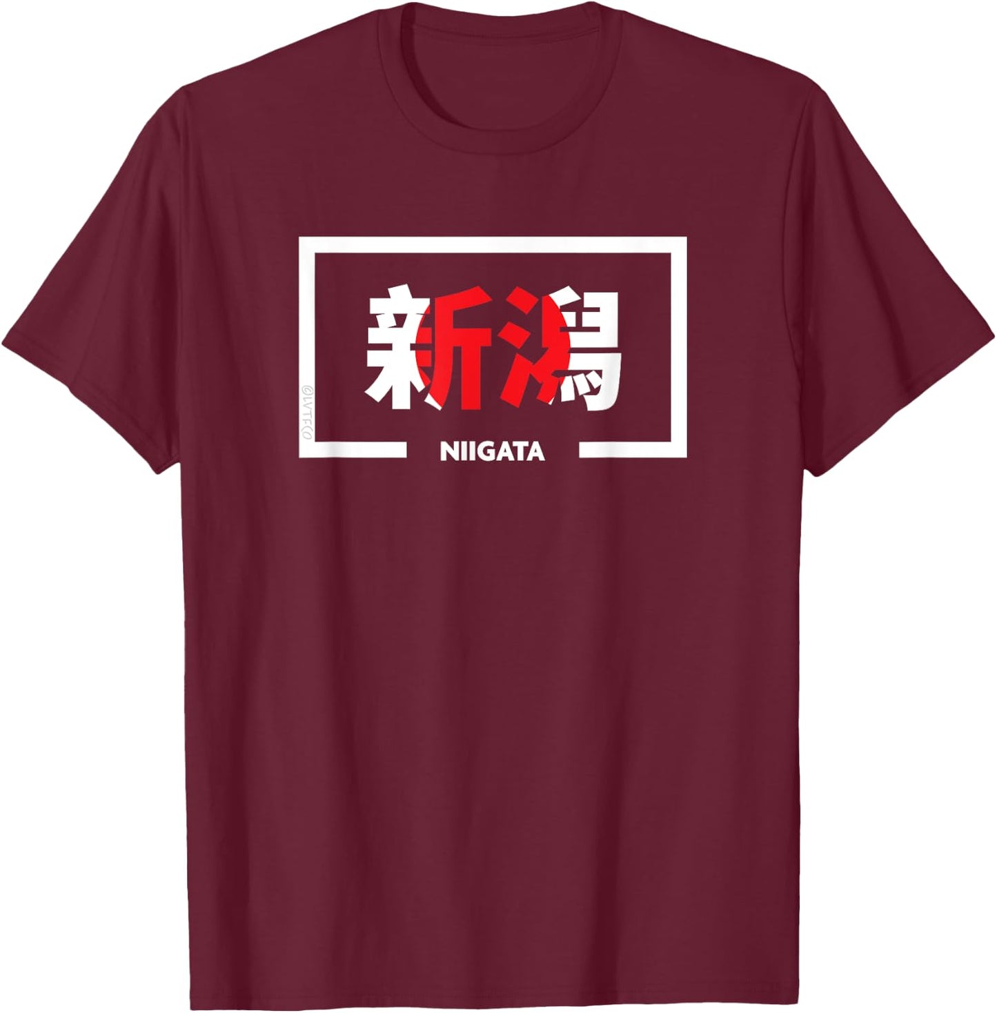 Niigata Japan City Japanese Flag Theme T-Shirt - T-Shirt | Maroon