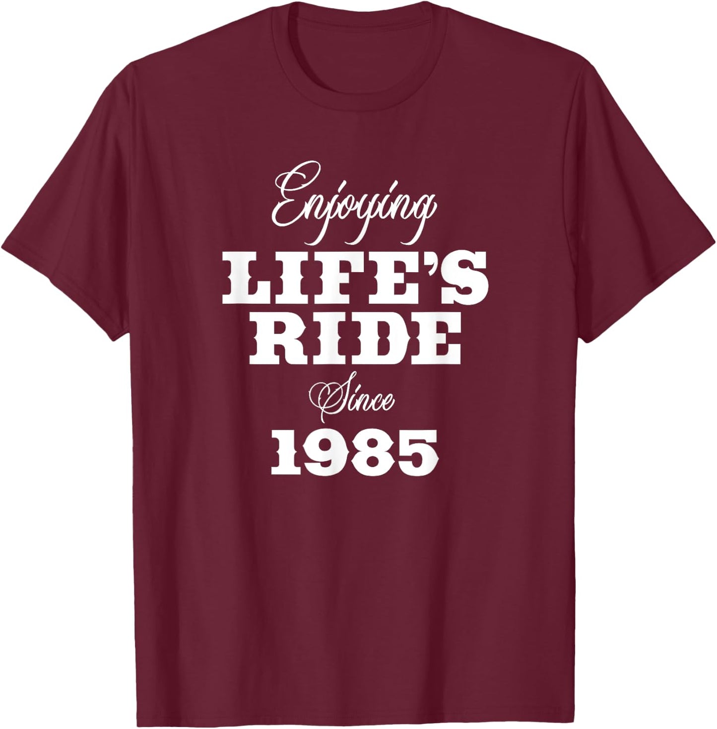 40 Year Old Motorcycle Rider 40th Birthday Motorcyclist T-Shirt - T-Shirt | Maroon