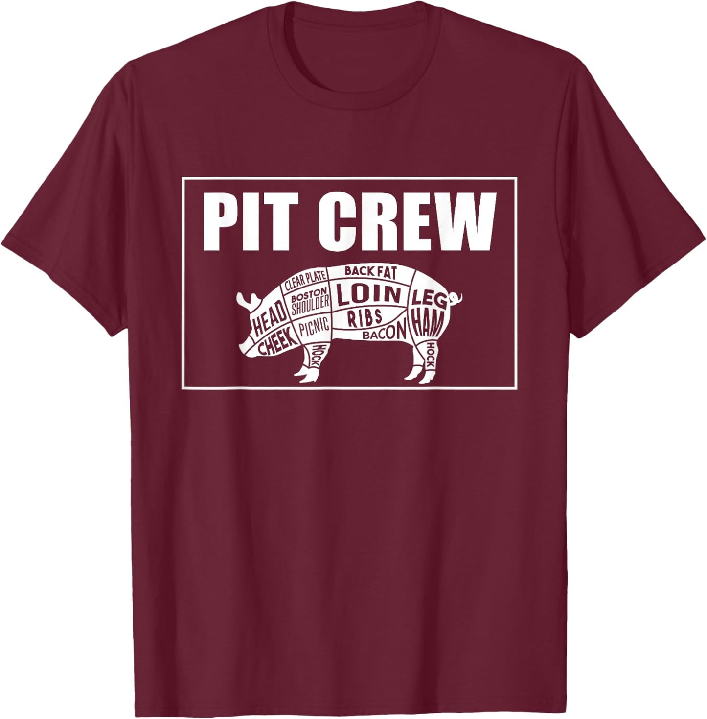 BBQ Barbeque the Best PitMaster companion. The Pit Crew T-Shirt - T-Shirt | Maroon