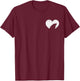 Pocket Heart Small Shark Fin Lover Week Marine Biology Ocean T-Shirt - T-Shirt | Maroon