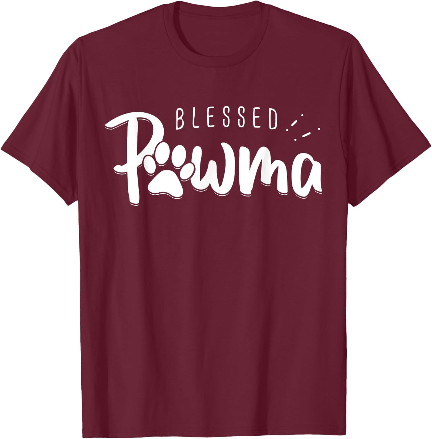 Dog Grandma Shirt Blessed Pawma Mothers Day Gifts Women Dogs T-Shirt - T-Shirt | Maroon