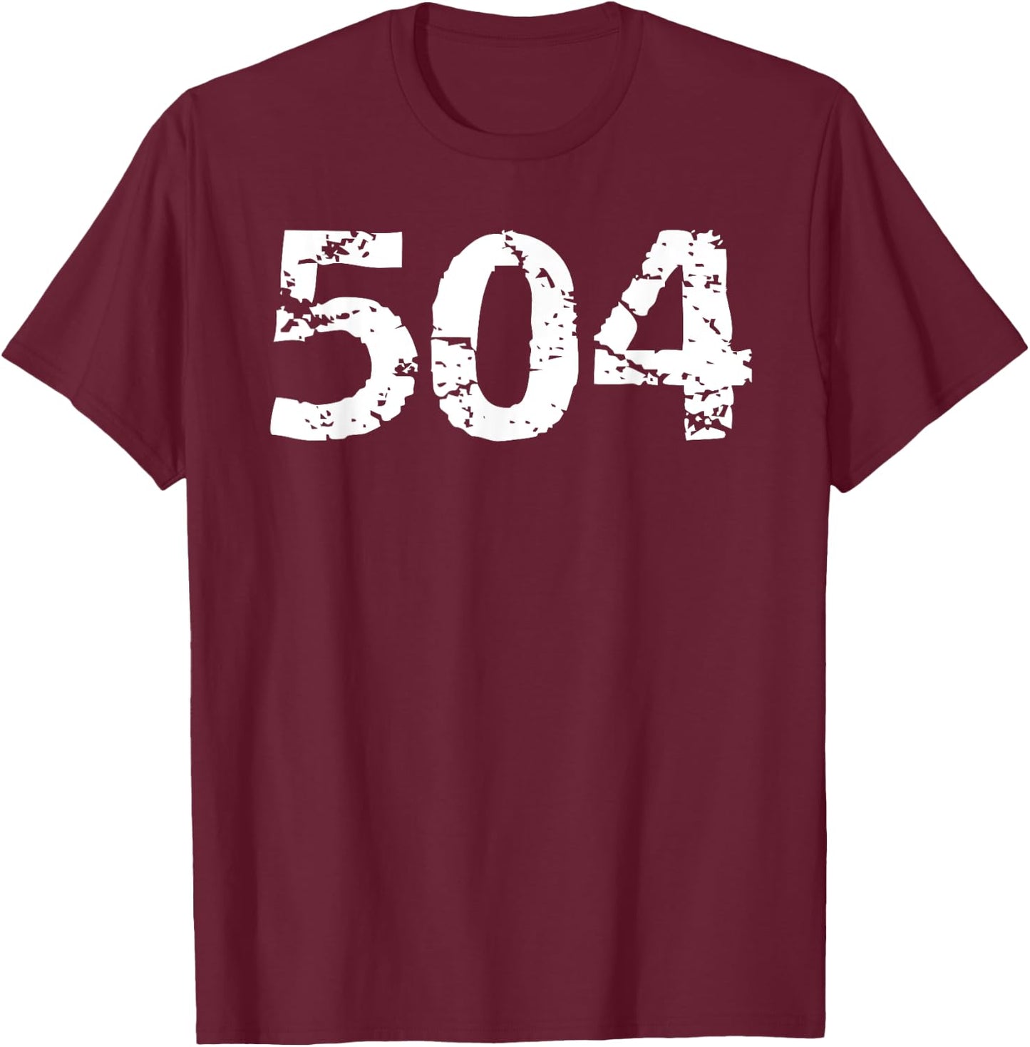 504 Area Code New Orleans Area Code Men's Louisiana Gift 504 T-Shirt - T-Shirt | Maroon