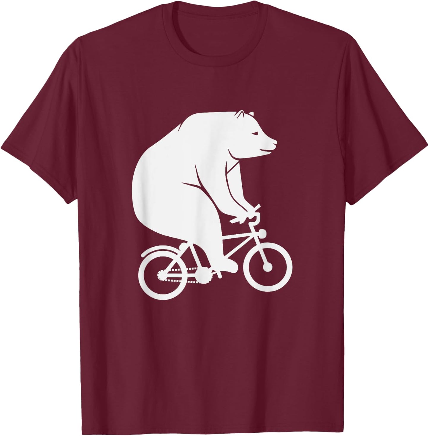Animal Cyclist Toddlers Kids Gift Bear Cycling Bicycle T-Shirt - T-Shirt | Maroon