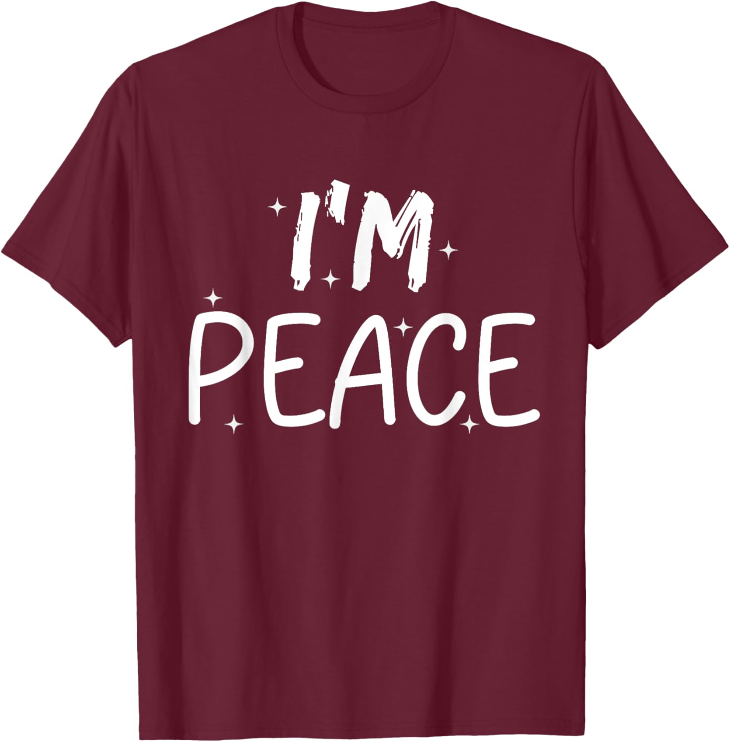 I Come in Peace I'm Peace Funny Matching Couples T-Shirt - T-Shirt | Maroon