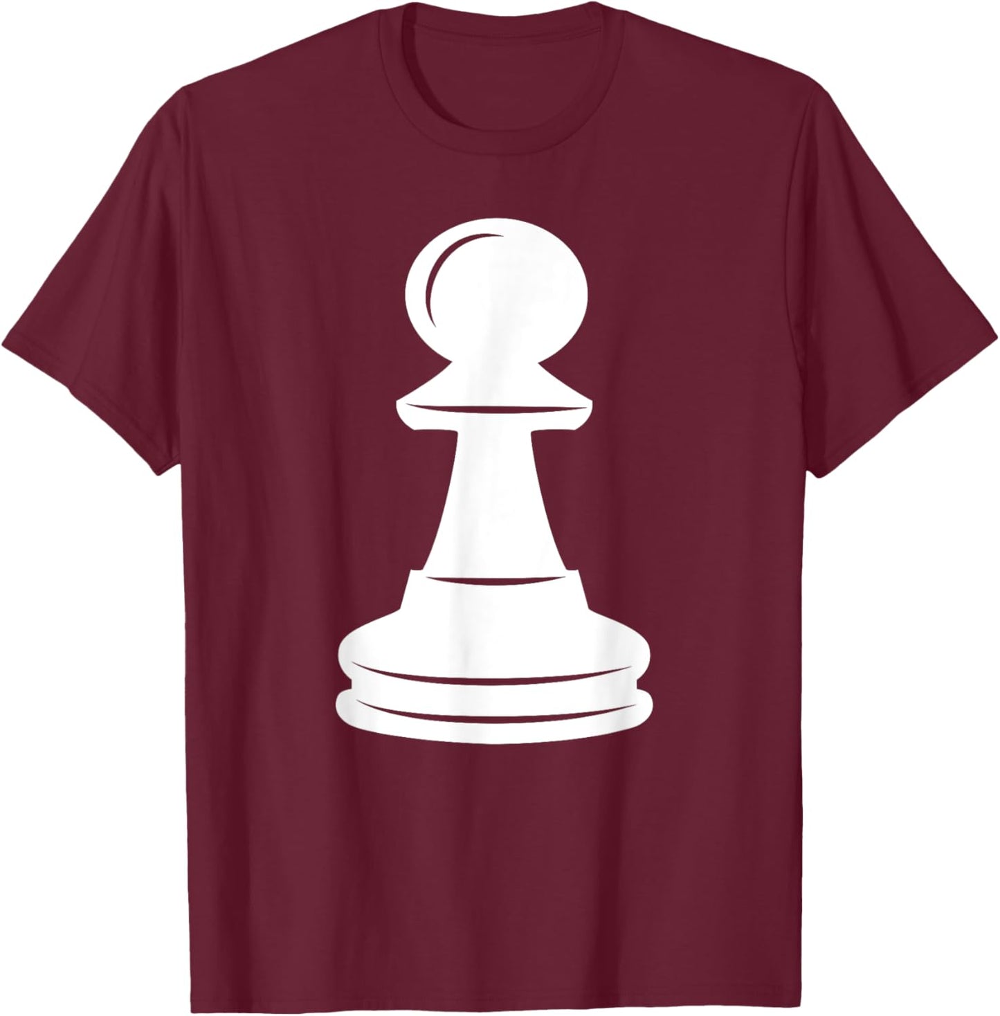 White Pawn Chess Piece Halloween Group Costume Chess Club T-Shirt - T-Shirt | Maroon