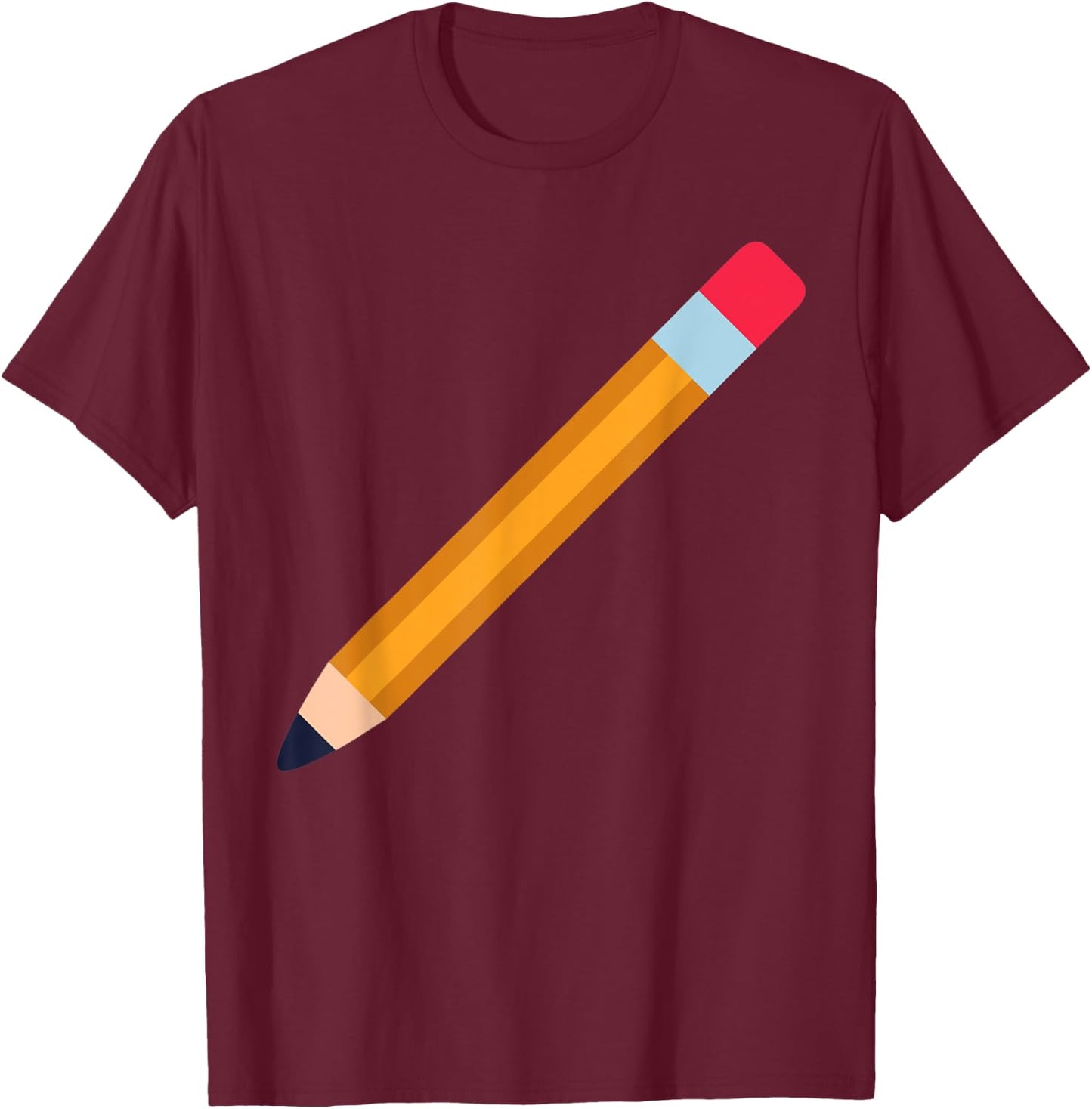 Pencil Cassette Tape Mixed Tape Halloween Couples Costume T-Shirt - T-Shirt | Maroon