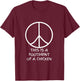 This is a Footprint of a Chicken - Peace Sign T-Shirt - T-Shirt | Maroon