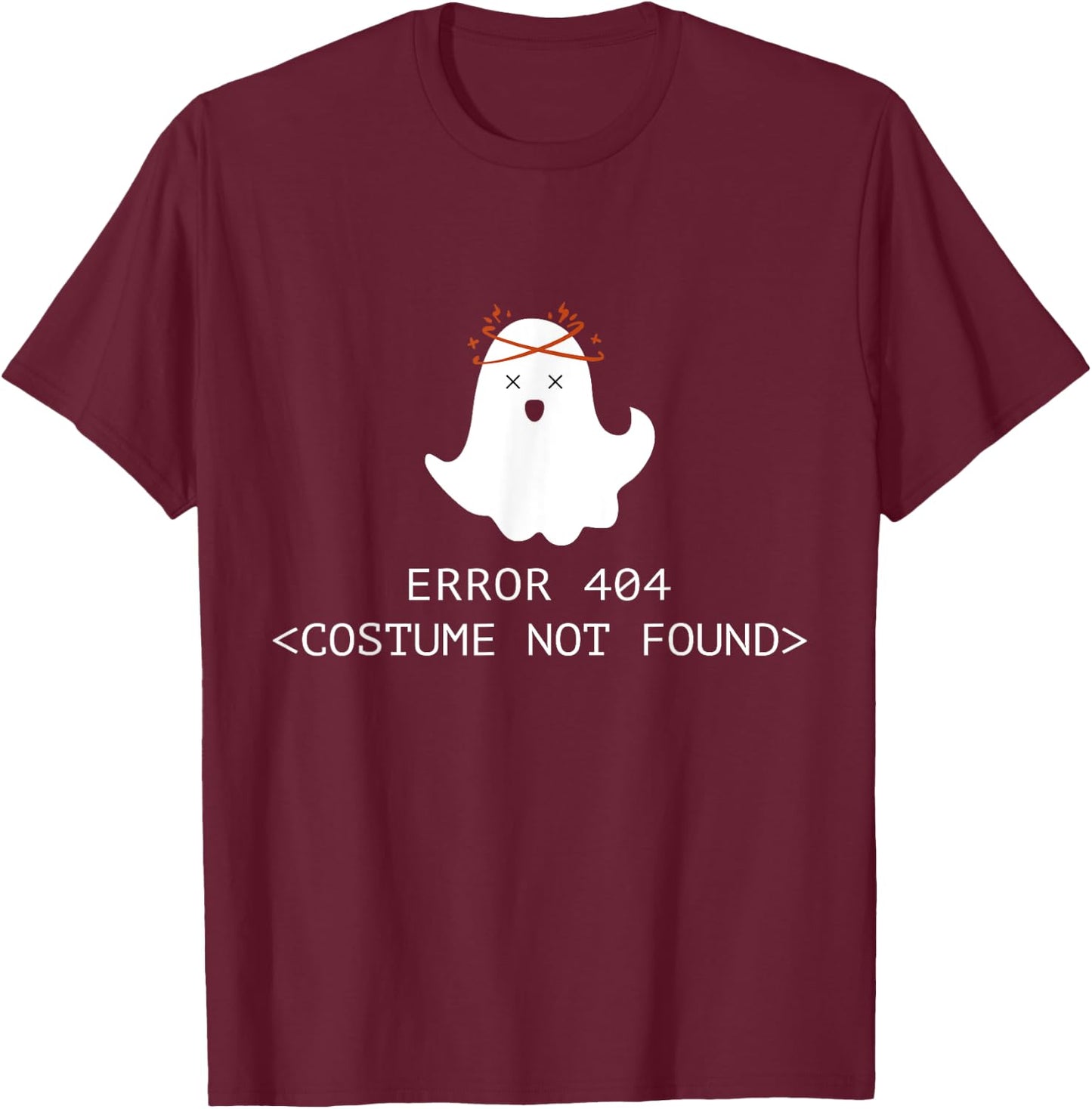 Error 404 Costume Not Found Halloween Coding Costume T-Shirt - T-Shirt | Maroon