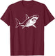 Shark Doodle Drawing / Shark Lover and Oceanic Life Fan T-Shirt - T-Shirt | Maroon