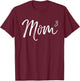 Mom Cubed Triplet Mom of 3 Third Child Announcement Mom^3 T-Shirt - T-Shirt | Maroon