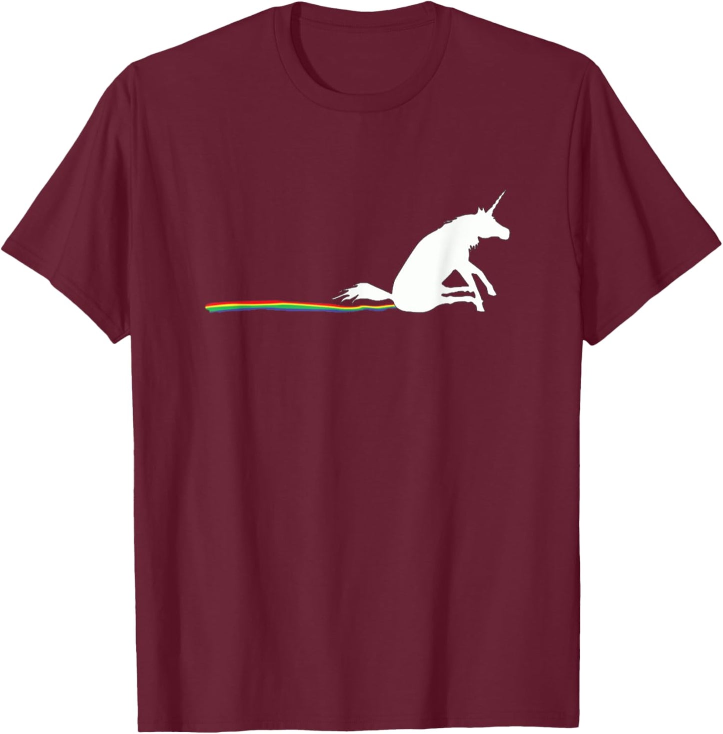 Unicorn Trail Rainbow Poop T-Shirt - T-Shirt | Maroon