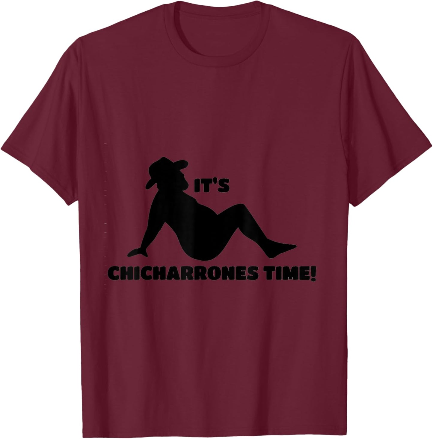 Vibin Cowboy Chicharrones Time , Small, Grey T-Shirt - T-Shirt | Maroon