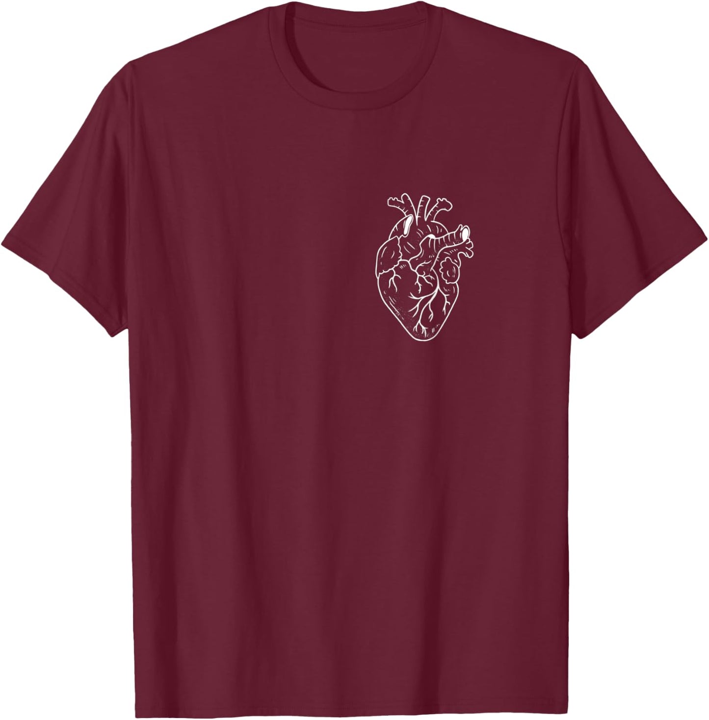 Anatomical Heart T-Shirt - T-Shirt | Maroon
