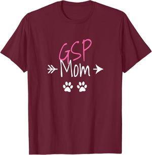 GSP Mom Funny German Shorthaired Pointer Dog Mom T-Shirt - T-Shirt | Maroon