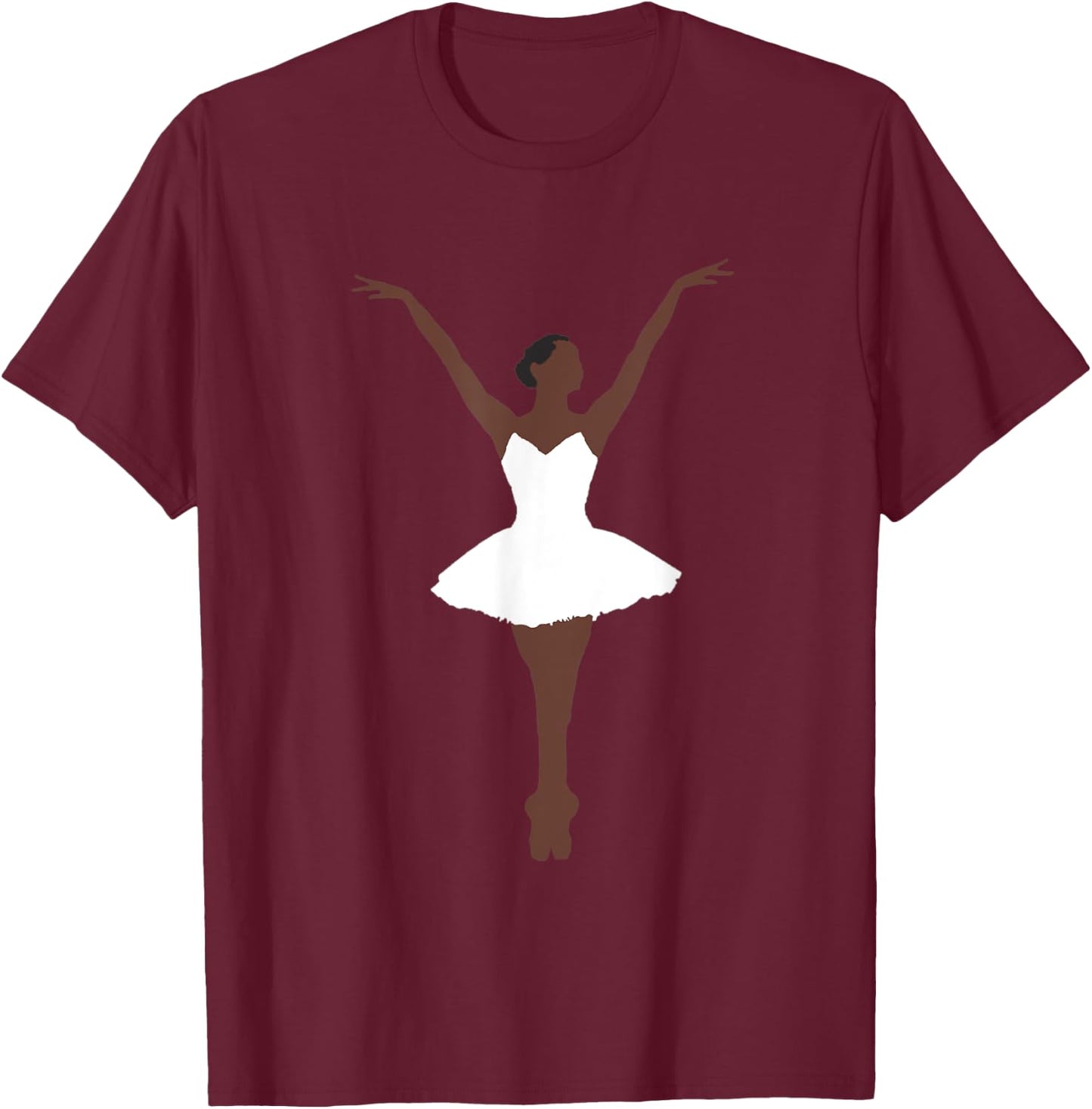 Black and Brown Ballerina T-Shirt - T-Shirt | Maroon