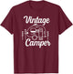 Vintage Camper - Funny Old People Design - Camping Theme T-Shirt - T-Shirt | Maroon
