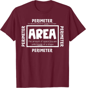 Area Perimeter T-Shirt - T-Shirt | Maroon