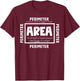 Area Perimeter T-Shirt - T-Shirt | Maroon