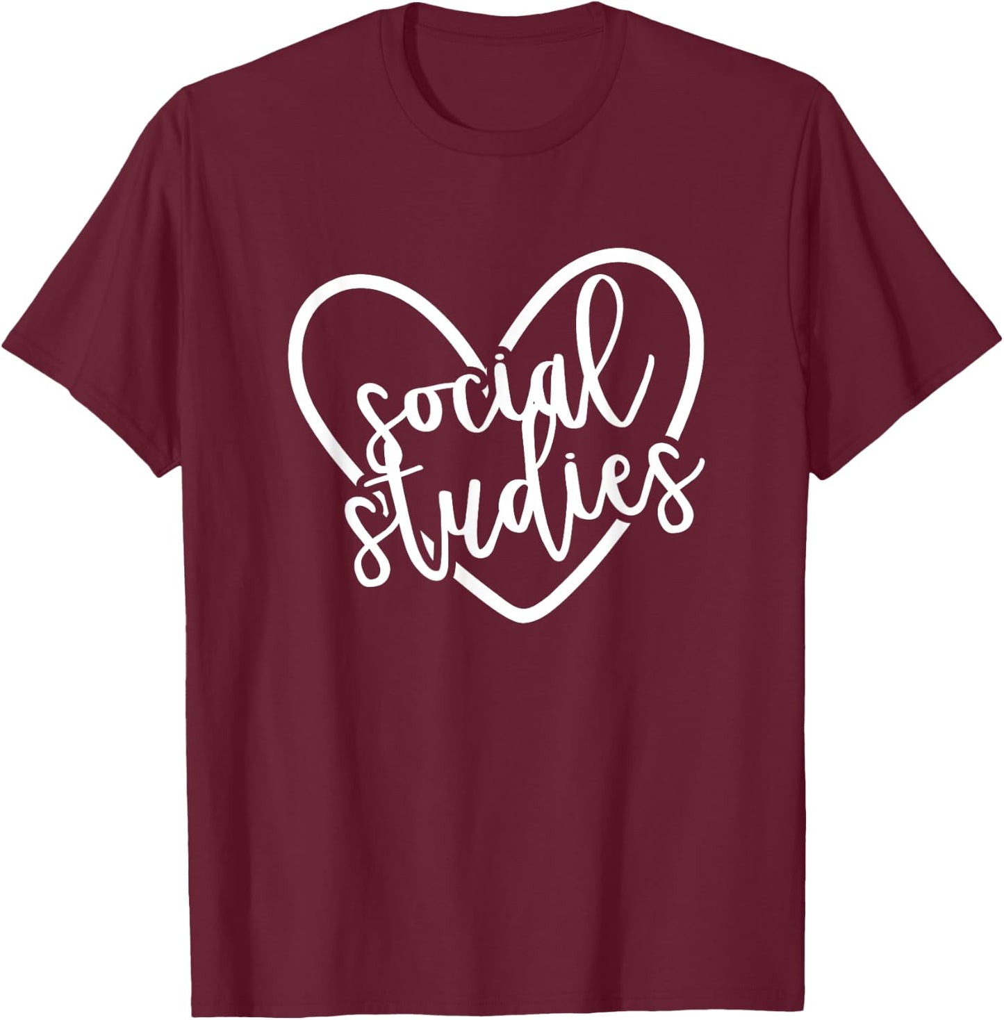 Social Studies Back to School Matching Group History T-Shirt - T-Shirt | Maroon