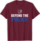 Defend The Police Defund The Media Backs Blue Line USA Flag T-Shirt - T-Shirt | Maroon