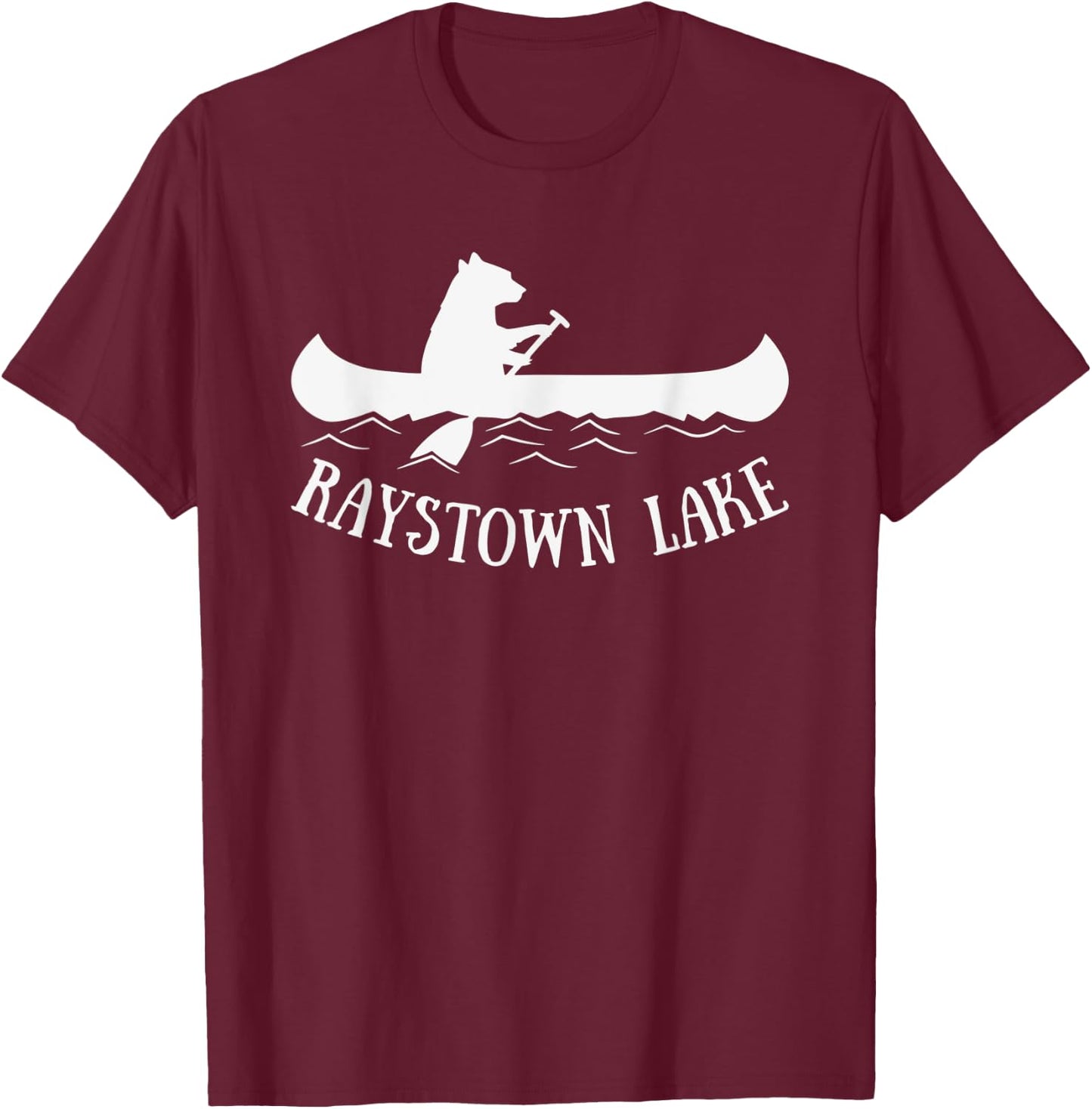 Raystown Lake Pennsylvania Bear Canoe gift T-Shirt - T-Shirt | Maroon