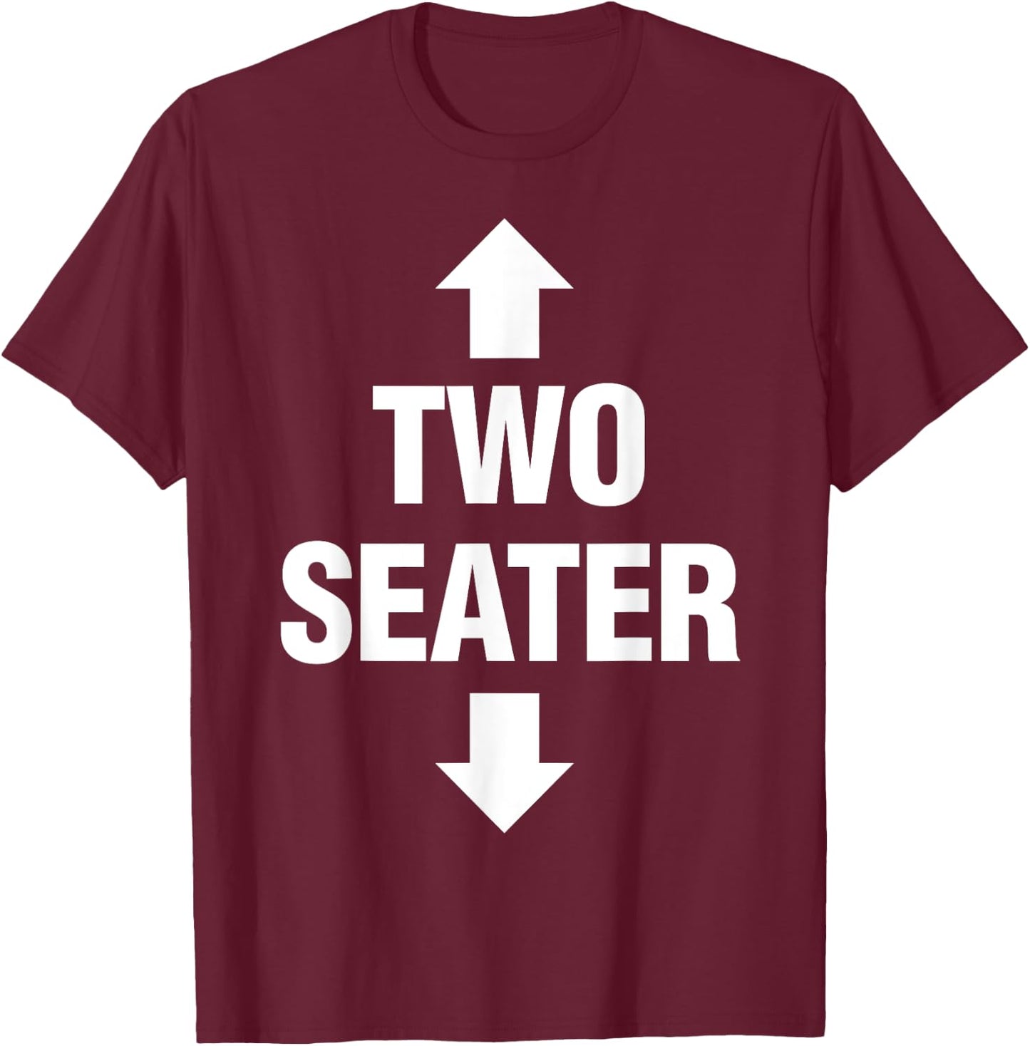 Two Seater Shirt Men's Adult Fetish Swinger Polygamy Gift T-Shirt - T-Shirt | Maroon