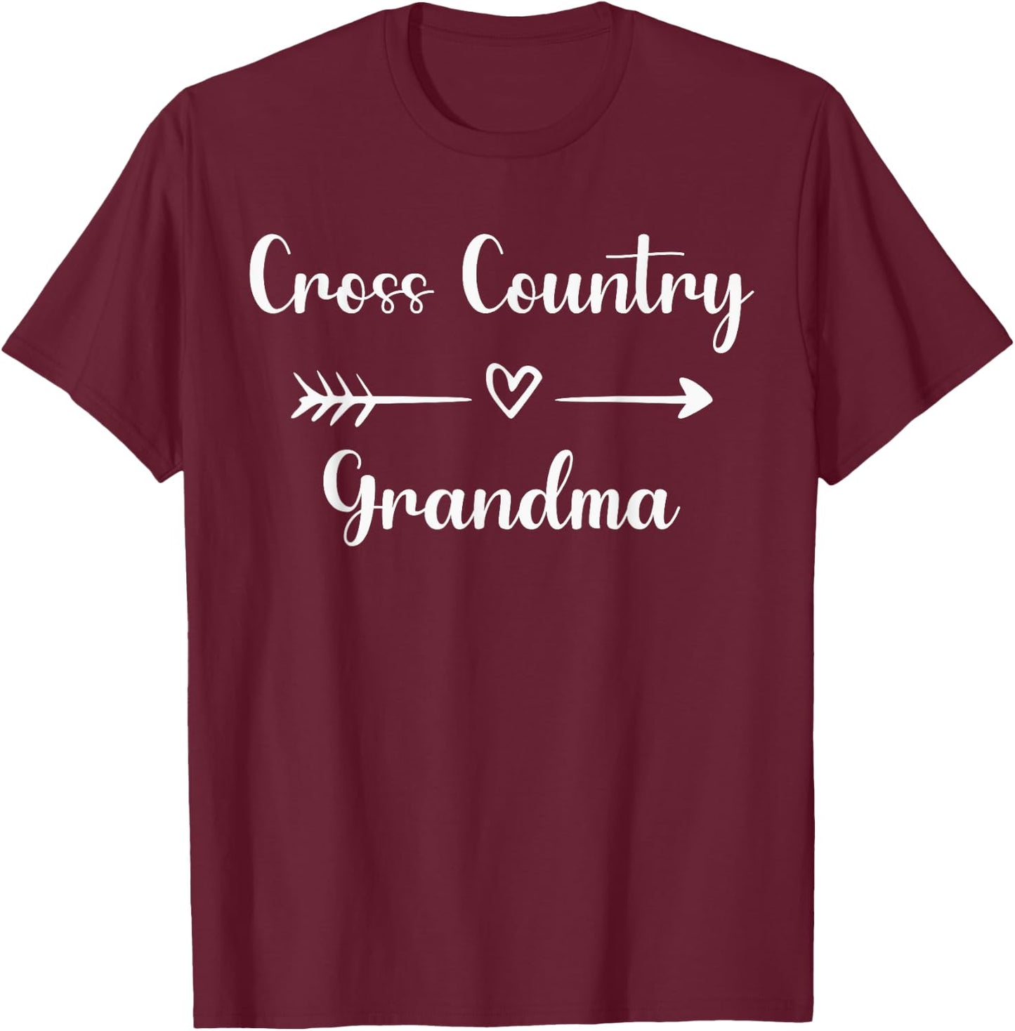 Cross Country Grandma Nana XC Sport Lover Mothers Day Gift T-Shirt - T-Shirt | Maroon